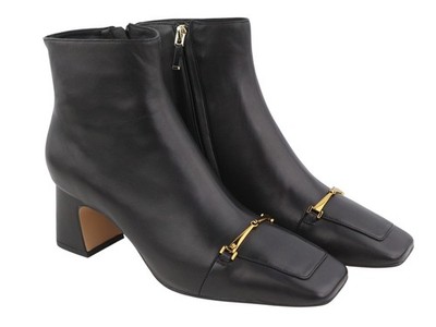 LOLA CRUZ Lorey Women Boots EU41 Black Leather Square Toe Ankle