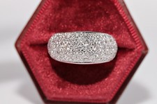 Half Eternity Pave Set Wedding Band 2.2 Ct Simulated Diamond 14k White Gold Over