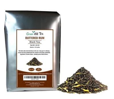 Buttered rum natural flavored black tea  loose leaf tea 1.00 LB