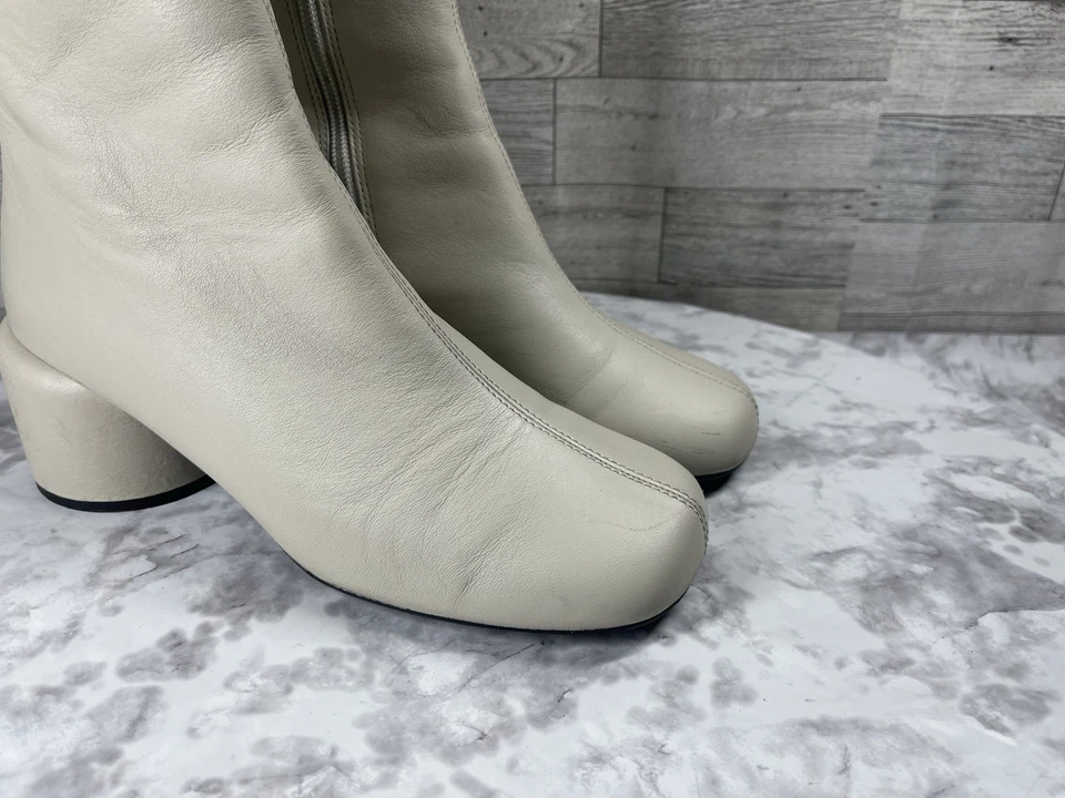 Camper Boots Women 38/7.5M Niki Shoes Beige Leather Boho Block Heel Ankle Bootie - Image 2 of 4