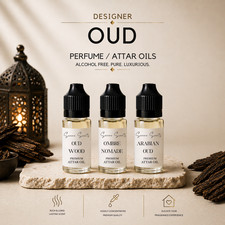 Designer Oud Perfume Oil Attar 10ml Rollerball Long Lasting Alcohol Free