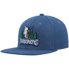 Men's Mitchell & Ness Blue Minnesota Timberwolves Hardwood Classics Team Ground