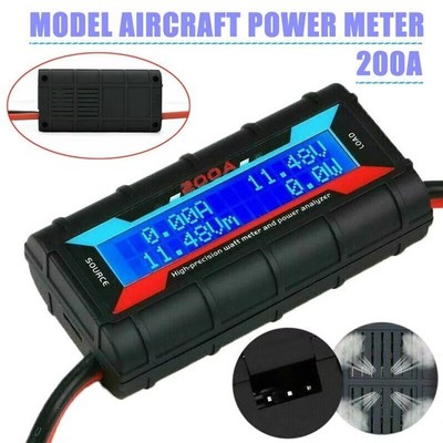 LCD Digital Monitor Amp Watt Meter RC Batterie Solar Power Analysator 200A DC