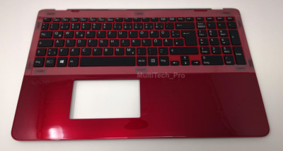 TopCase Sony Vaio Fit 15 SVF15A1C5E SVF15A1S2ES DE Tastatur Backlit Handauflage