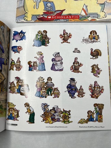Little Critters Lot of 4 Books Mercer Meyer Stickers Thanksgiving, I Just Forgot - Picture 6 of 15