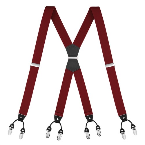 Buyless Fashion Suspenders Mens - 48" Elastic Adjustable Straps 1 1/4" - X Shape - Picture 48 of 89
