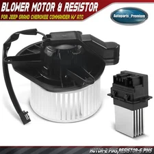 Front HVAC Blower Motor & Resistor Kit for Jeep Grand Cherokee Commander w/ ATC