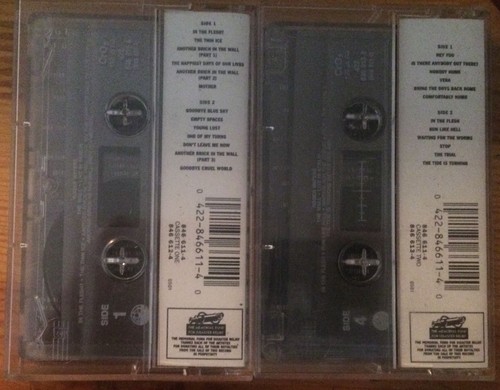 The Wall Part 1 & 2 One & Two Roger Waters Cassette Tapes 2 Tape Set Light Wear - Picture 2 of 2