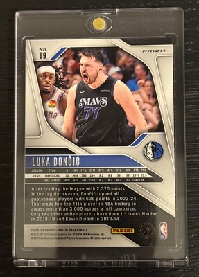LUKA DONCIC 2024-25 PANINI PRIZM NBA BASKETBALL SNAKESKIN