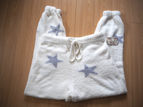 Ivory Plush White Soft Fleece Teddy Sweat Lounge Jogger Pants Gray Stars XL NWT - Picture 5 of 10