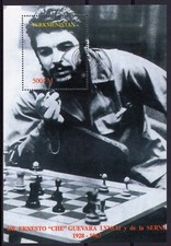 Turkmenistan CTO S/S 1997 Ernesto Che Guevara Lynch Serna Chess Beard Cigar
