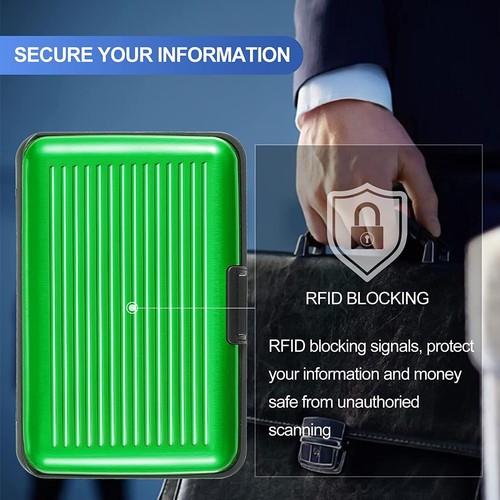 Business Credit Card Holder Slim RFID Blocking Aluminum Metal Wallet Card Case - Picture 6 of 19