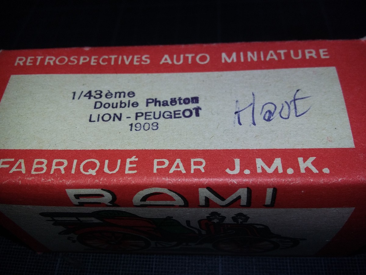 Miniature Rami JMK Lion Peugeot 1908 Double Phaeton – 1/43, Collection France