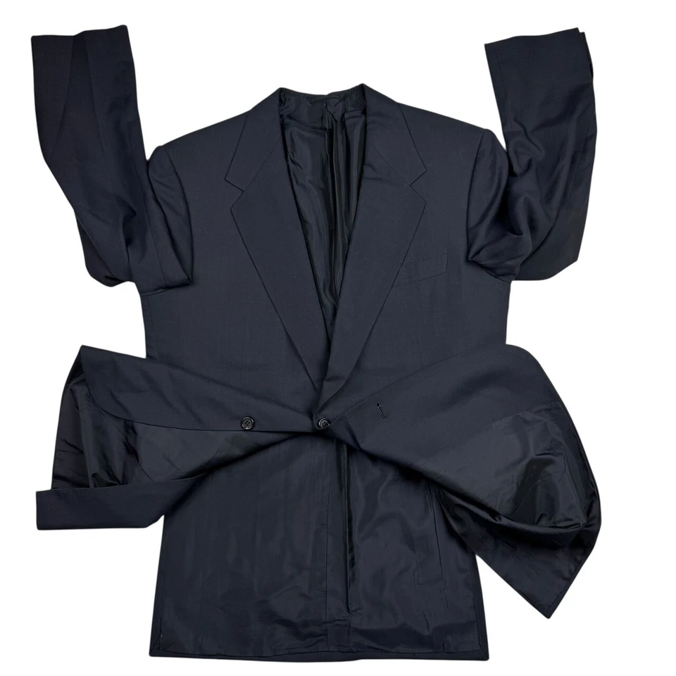 William Fioravanti Mens Wool Bespoke 2-Button Blazer Gray • 44L - Image 3 of 4