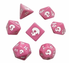 💗💀 Pink Death | Dnd Dice Set | Dungeons & Dragons | Mork Borg/Pirate Borg
