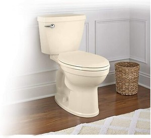 Elongated Molded Wood Beige Toilet Seat Slow Close, Easy Clean