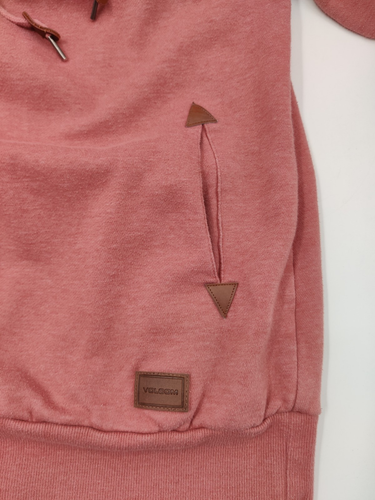 Volcom Pullover donna torre felpa con cappuccio rosa taglia media - Foto 7 di 14