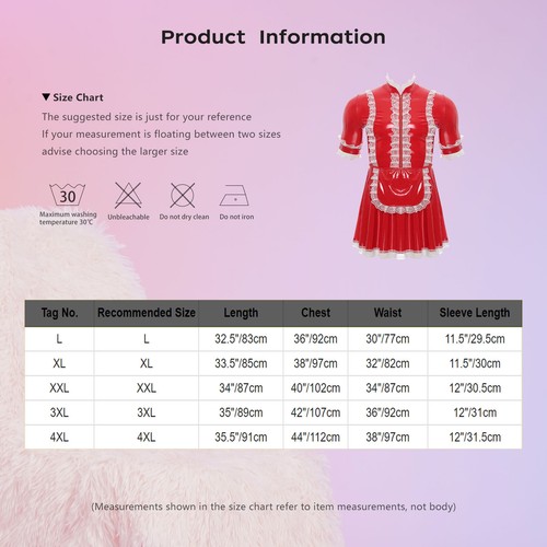 Abito uomo PVC pelle Sissy cameriera francese cosplay lingerie uniforme outfit notte - Foto 54 di 112