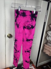 Ladies High Waist Yoga Pants Size Small Pink
