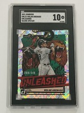 2021 Panini Donruss #UNL21 Nolan Arenado Unleashed SGC 10 Gem Mint Silver /349