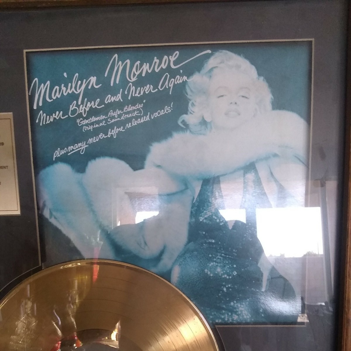 Rare Marilyn Monroe Never Before & Never Again Framed 24K