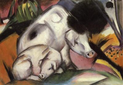Franz Marc Pigs 1912 17''x 22'' Archival Art Print
