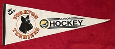 Vintage Yorkton Terriers Junior Hockey SJHL  Hockey Pennant Scottie Dog Mascot