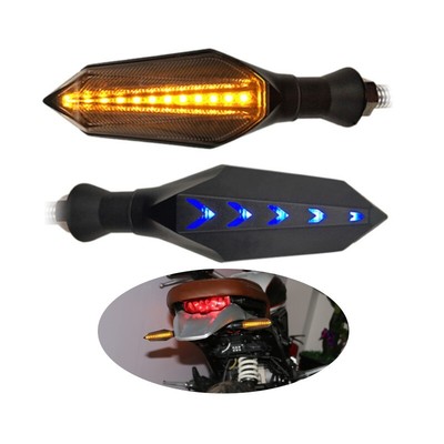 Motorcycle LED Turn Signal Indicator Light Amber Flowing Sequential arrow light