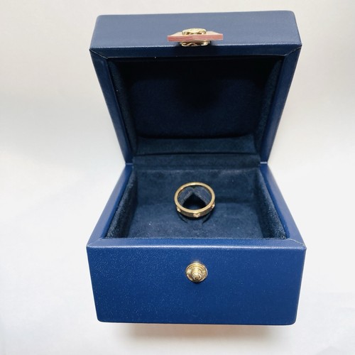 Louis Vuitton Empreinte 18K Yellow Gold 0.02ct Diamond 3.5mm Sz 5 Band Ring 3.3g - Picture 14 of 16