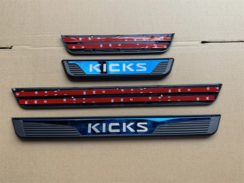 For Nissan Kicks Accessories Car Door Scuff Sill Cover Panel Step Protector Trim - Picture 45 of 92
