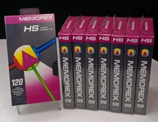 8 SEALED VTG Memorex HS Video Cassette 120 High Standard Tape VHS Tape-NOS