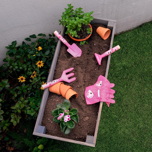 Kids Gardening Set, Garden Tools Kit for Kids Include Shovel, Rake, Fork, Kids A - 第 3/9 張圖片