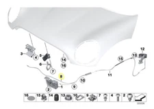 OEM Mini Cooper Hood Latch Release Double Cable Bowden Cable Front 51232751378