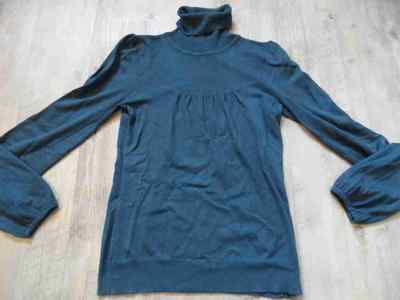 PROMOD Lightweight Turtleneck Sweater Green Blue Size S?  HoC717