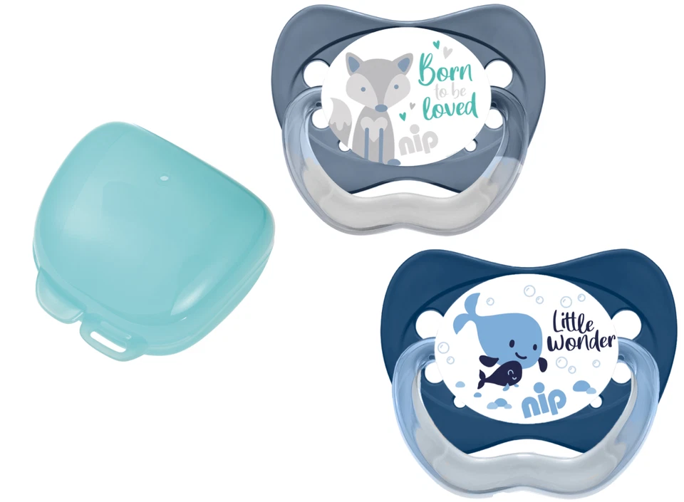 nip® Beruhigungssauger 2 x Schnuller Family  Silikon & Schnullerbox - Bild 2 von 4