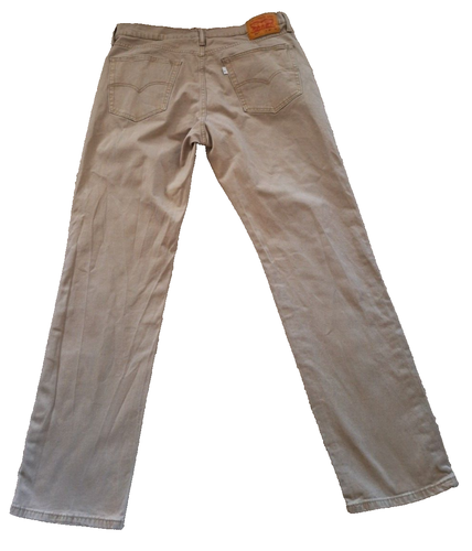 Pantalones de mezclilla Levis 541 para hombre talla 36x32,5 beige lavado medio calce recto elástico - Imagen 2 de 6