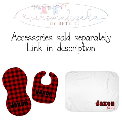 Bebé Niño Personalizado Personalizado Búfalo Cuadros Rojo Negro VS1 Vestido Regreso a Casa Conjunto - Imagen 4 de 24