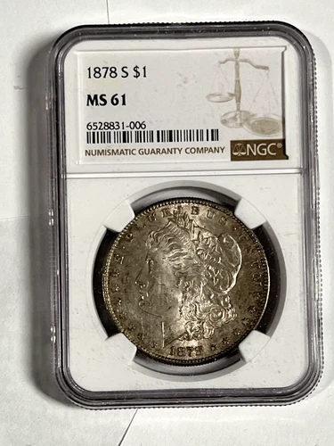 1878 S Morgan silver dollar $1 NGC MS 61