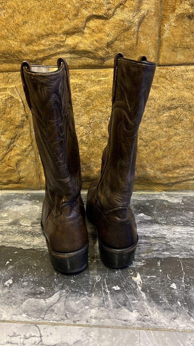 Acme Mens Size 9 EE Brown Leather Ankle Zip Western Cowboy Boots $_57.JPG?set_id=8800005007 main image 3