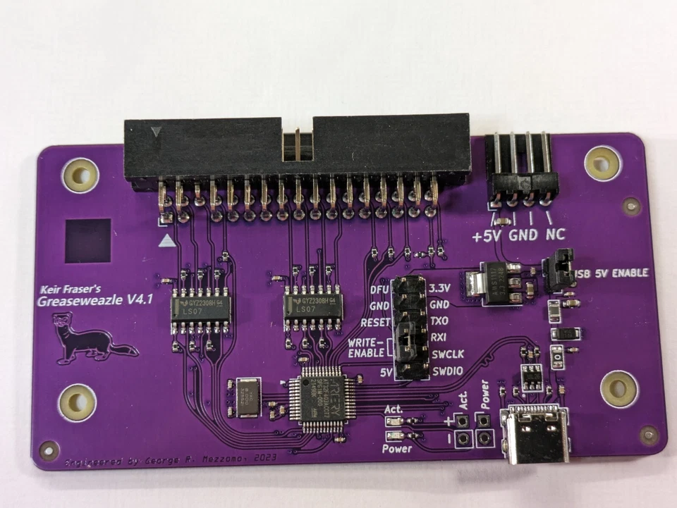 Greaseweazle V4.1 USB Floppy Adapter Flux Reader Writer & Power Lead - Image 2 of 2