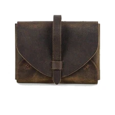 Vintage Genuine Leather Book Cover Case Bag Holy Bible storage Protective Cover-