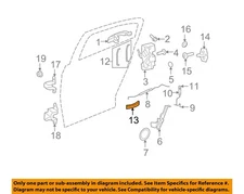 CHRYSLER OEM 07-08 Sebring Rear Door Lock Hardware-Handle, Inside 68018984AA