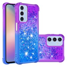 Liquid Glitter Silicone Case Phone Cover For Samsung Galaxy S25 Edge S24 A17 A16