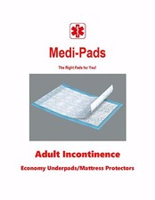 Medline Adult 3-Ply Lightweight Incontinence Pads Economy MSC281224