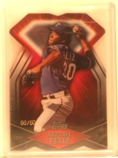 2011 TOPPS DIAMOND DIE CUT BLACK DDC-122 NEFTALI FELIZ 60/60 WITH COATING