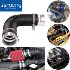 Universal 3'' Flexible Car Cold Air Intake Hose Filter Pipe Telescopic Tube Kit