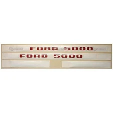 Hood Decal Set for Ford 5000 1968-1975 Tractor - Sparex Emblem Kit - Made in UK