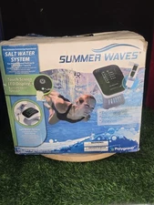 New SUMMER WAVES SALT WATER SYSTEM FOR ABOVE GROUND POOLS W/ TOUCH LED DISPLAY