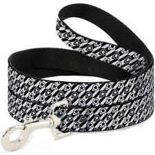 Dog Leash Houndstooth Star Black/White