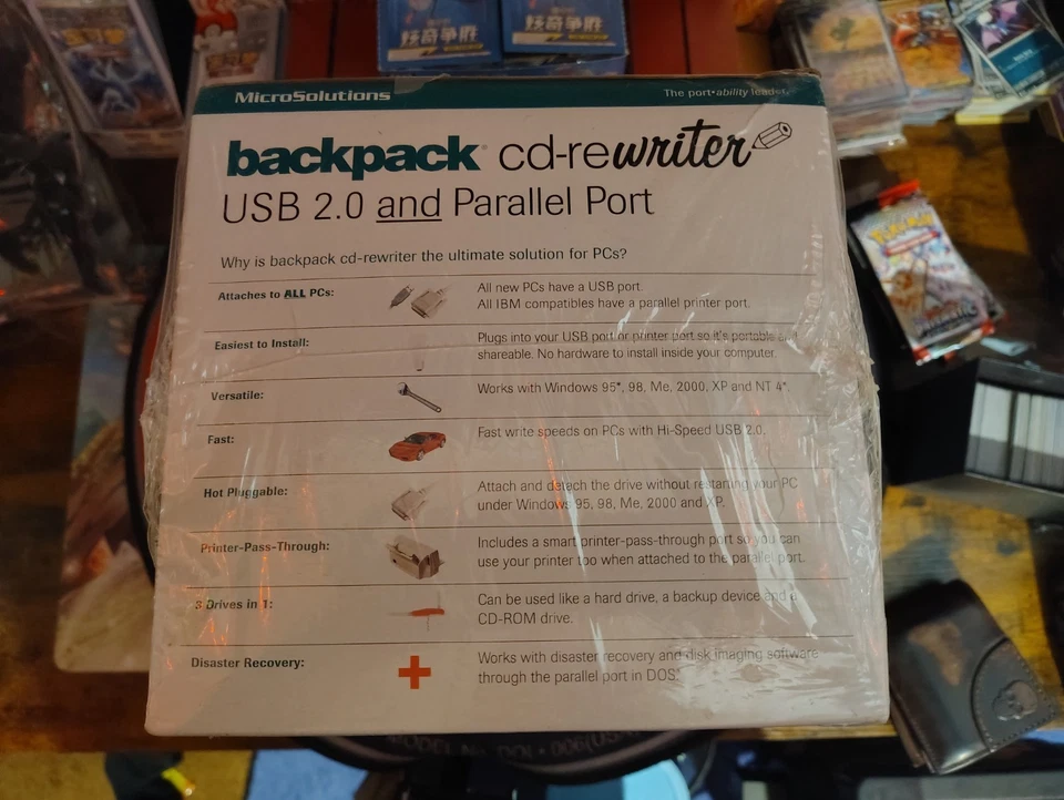 Mochila sellada MicroSolutions externa CD-Regrabadora USB TARJETA PC PUERTO PARALELO Foto 3 de 4
